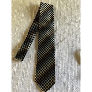COLOURS by ALEXANDER JULIAN Neck Tie black beige diamond Pattern